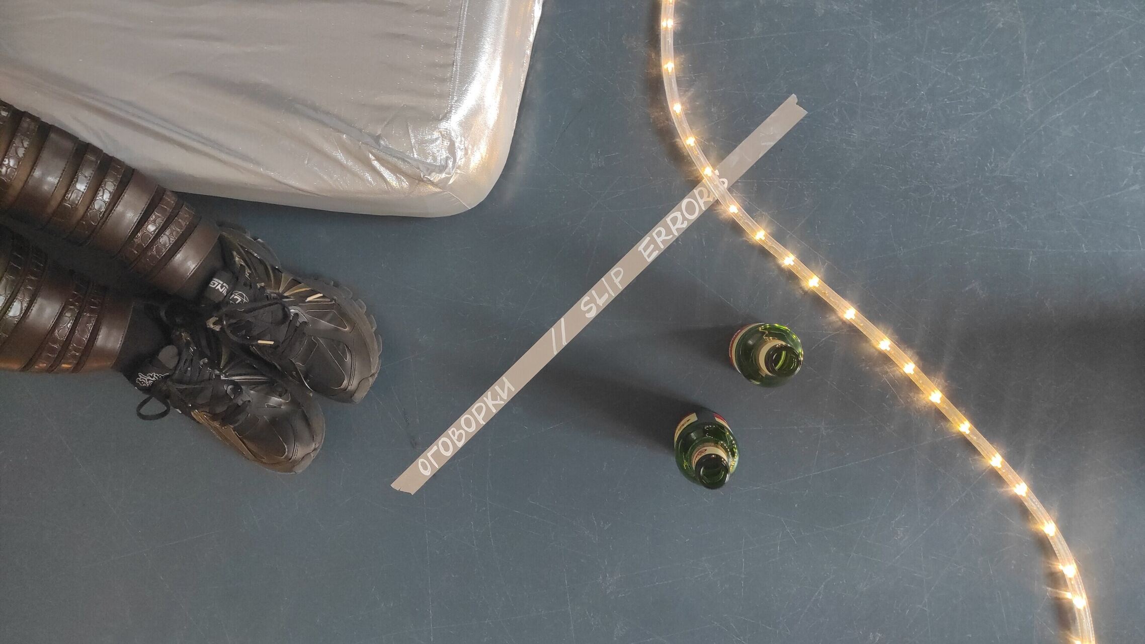 “Slip errors zone”: Diagram as part of organisation of the space, [ome] exhibition in Kunstraum Kreuzberg, Berlin, 2023