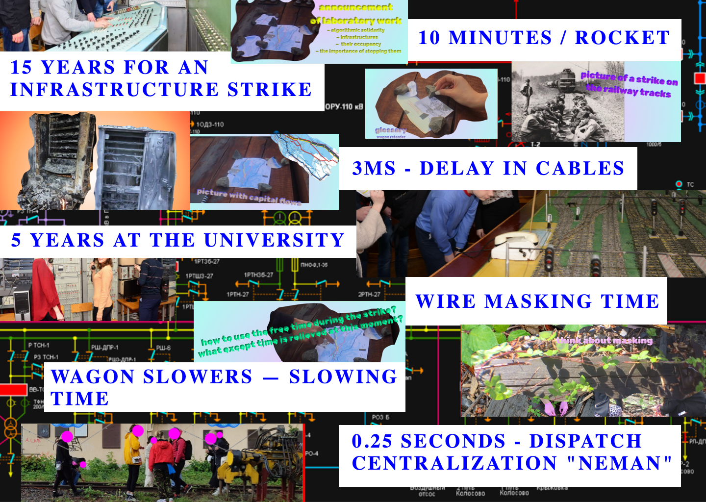  different infrastructural times / collage by eeefff