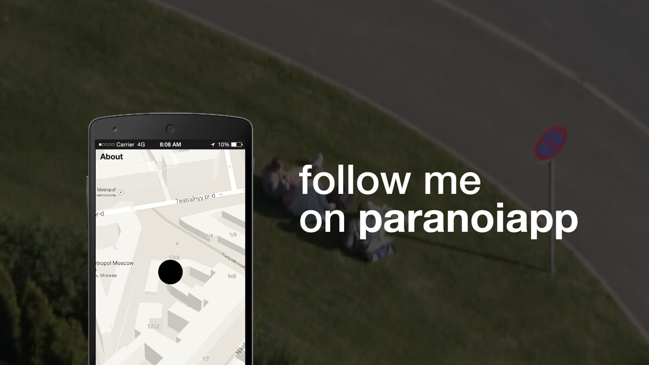 screenshot of paranoiapp.net website