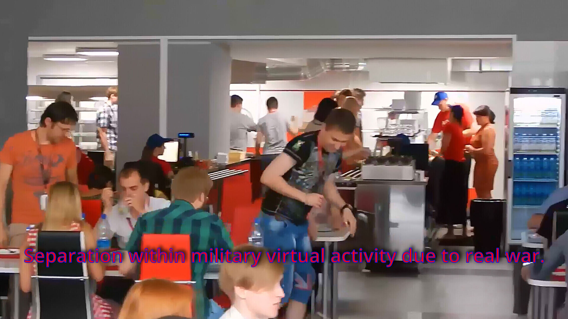 Separation within military virtual activity due to real war